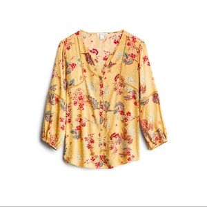 Aloni Crochet detail top - mustard